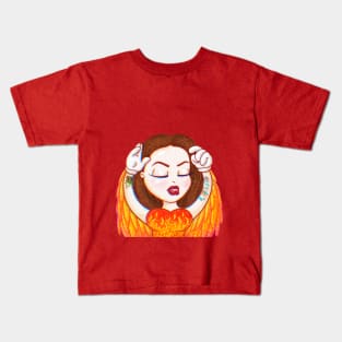 Phoenix girl (selfportrait) Kids T-Shirt